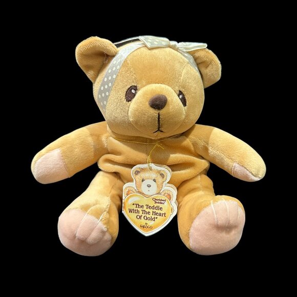Vintage Cherished Teddies "Jacki" Plush Teddy Bear with Bow, Stuffed Animal - Picture 3 of 7